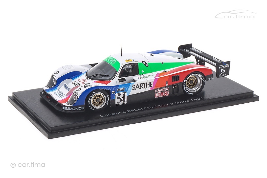 Miniature Spark 1:43 Cougar C28 N°54 24H Du Mans 1992 - état Excellent