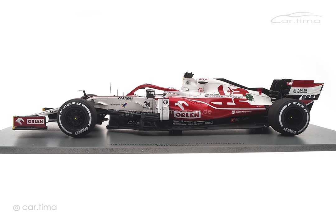 Alfa Romeo Racing ORLEN C41 GP Abu Dhabi 2021 Kimi Räikkönen Spark 1:18 18S607 Alfa Romeo Racing ORLEN C41 GP Abu Dhabi 2021 Kimi Räikkönen Spark 1:18 18S607