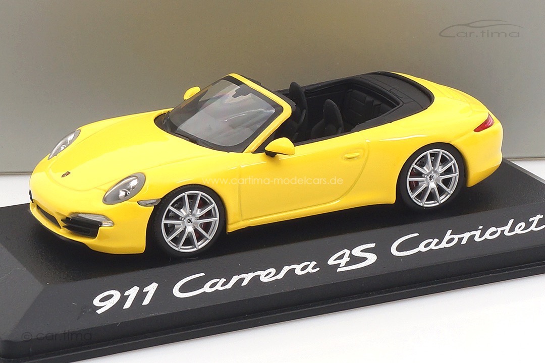 Porsche 911 (991) Carrera 4S Cabriolet Racinggelb Minichamps 1:43 WAP0201120C