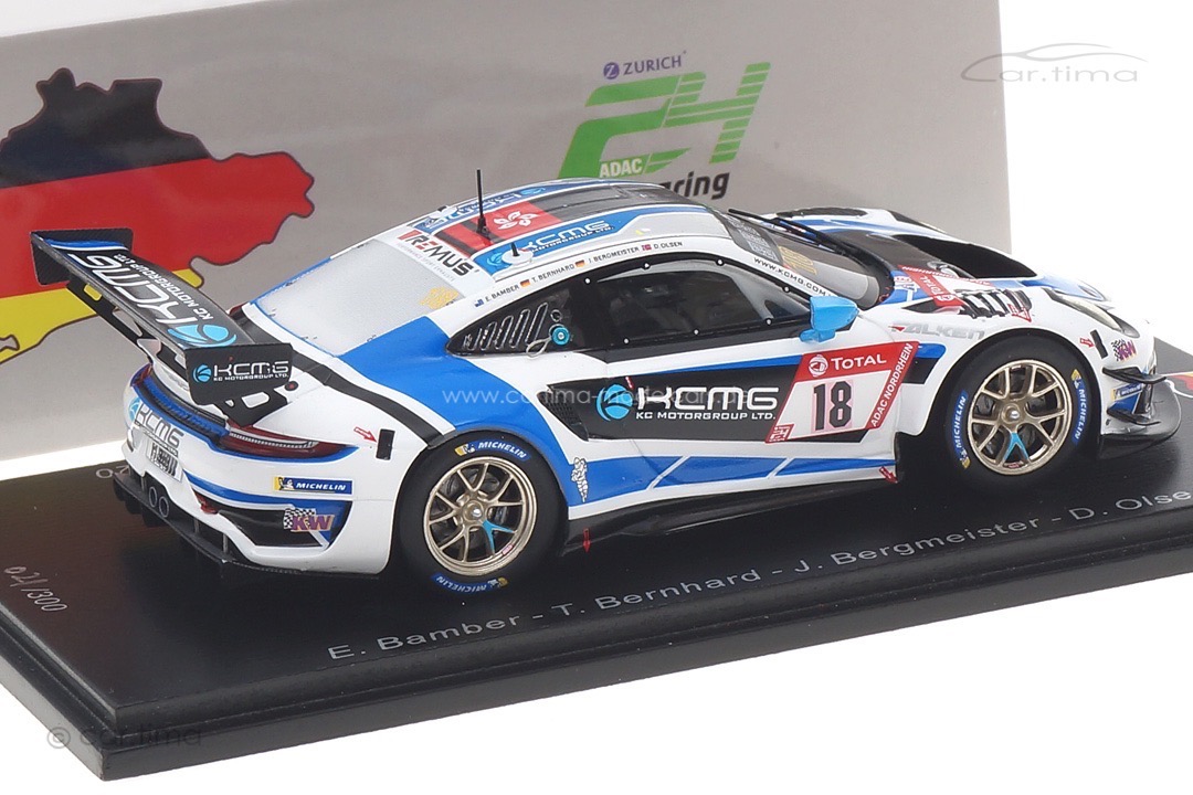 Porsche 911 GT3 R 24h Nürburgring 2020 Bamber/Bergmeister/Bernhard/Olsen Spark 1:43 SG692 Porsche 911 GT3 R 24h Nürburgring 2020 Bamber/Bergmeister/Bernhard/Olsen Spark 1:43 SG692