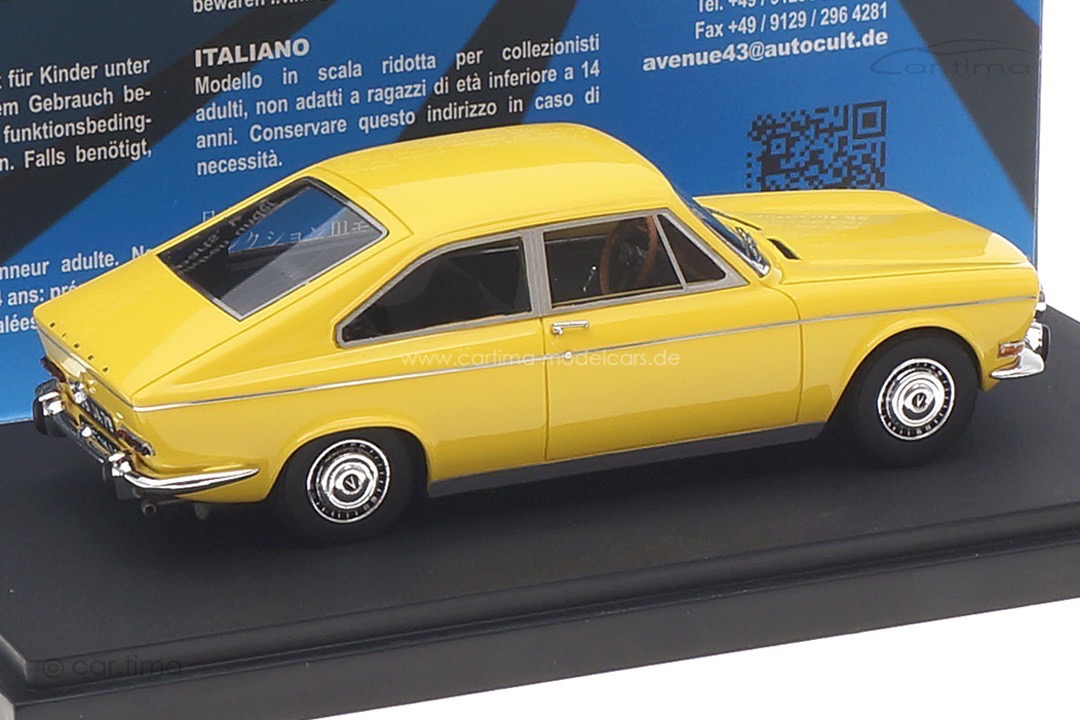 Simca 1501 Coupé Heuliez 1968 gelb Avenue43 1:43 60080 Simca 1501 Coupé Heuliez 1968 gelb Avenue43 1:43 60080