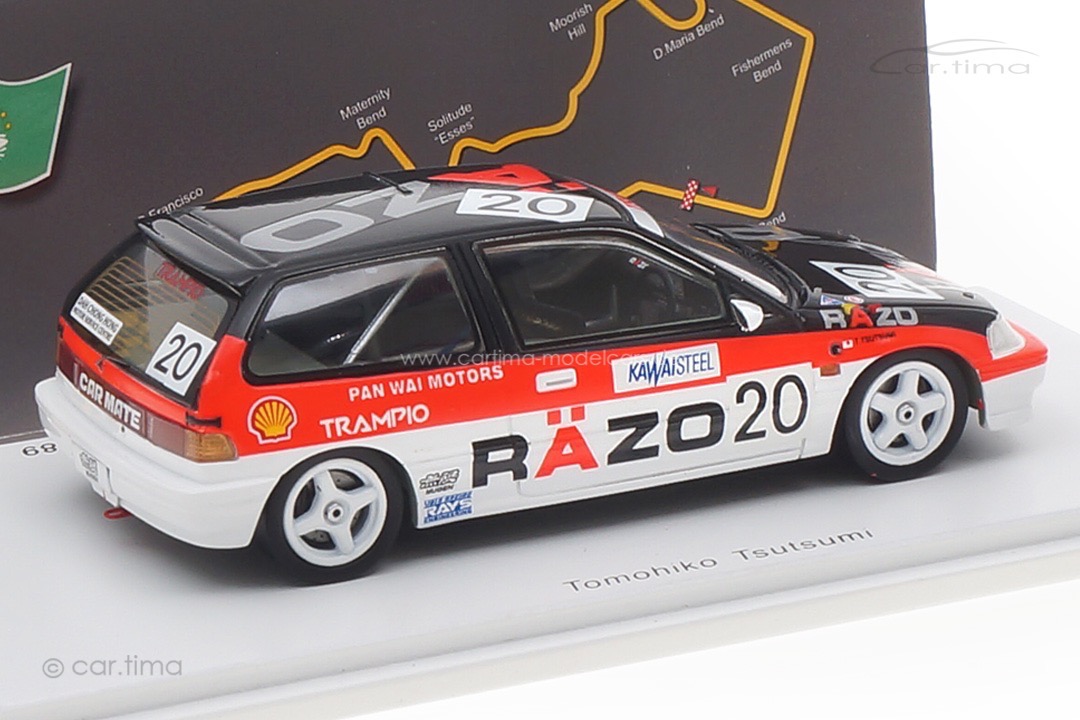 Honda Civic EF3 Macau Guia Race1989 Tsutsumi Spark 1:43 SA125 Honda Civic EF3 Macau Guia Race1989 Tsutsumi Spark 1:43 SA125