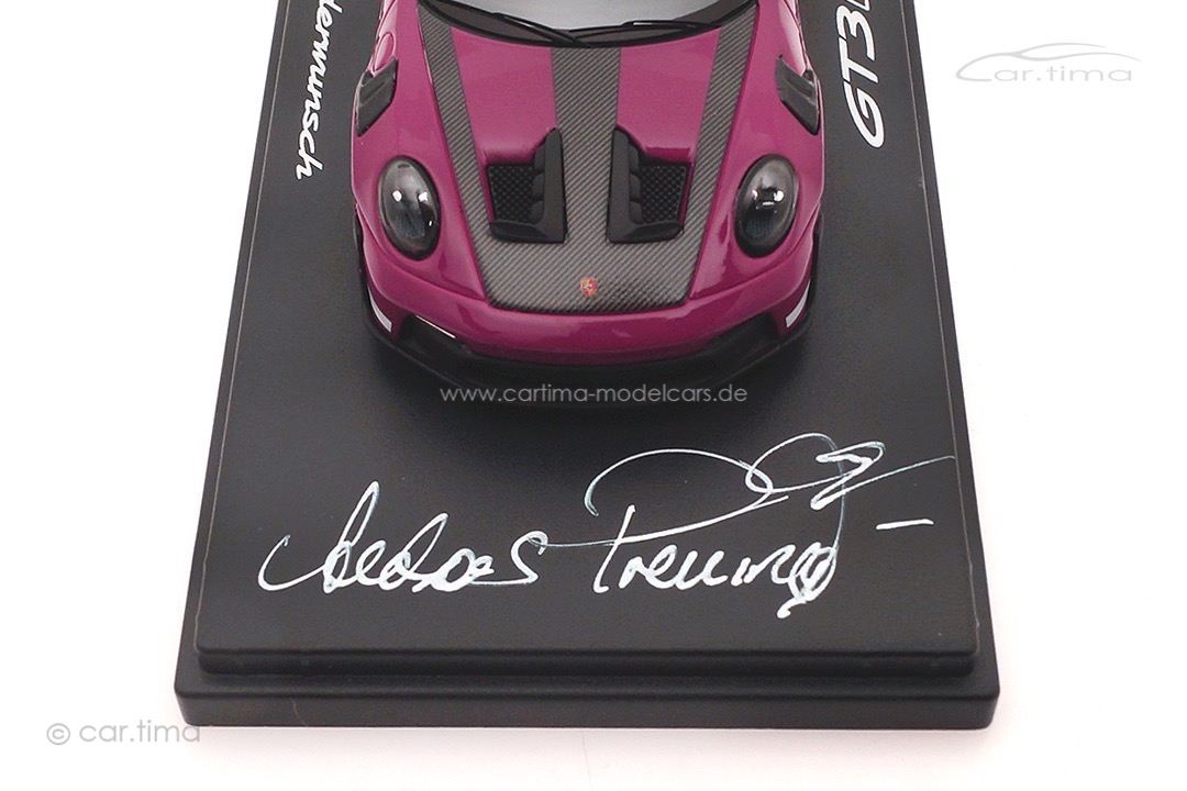 Porsche 911 (992) GT3 RS Sonderwunsch Sternrubin Originalsignatur Andreas Preuninger 1:43