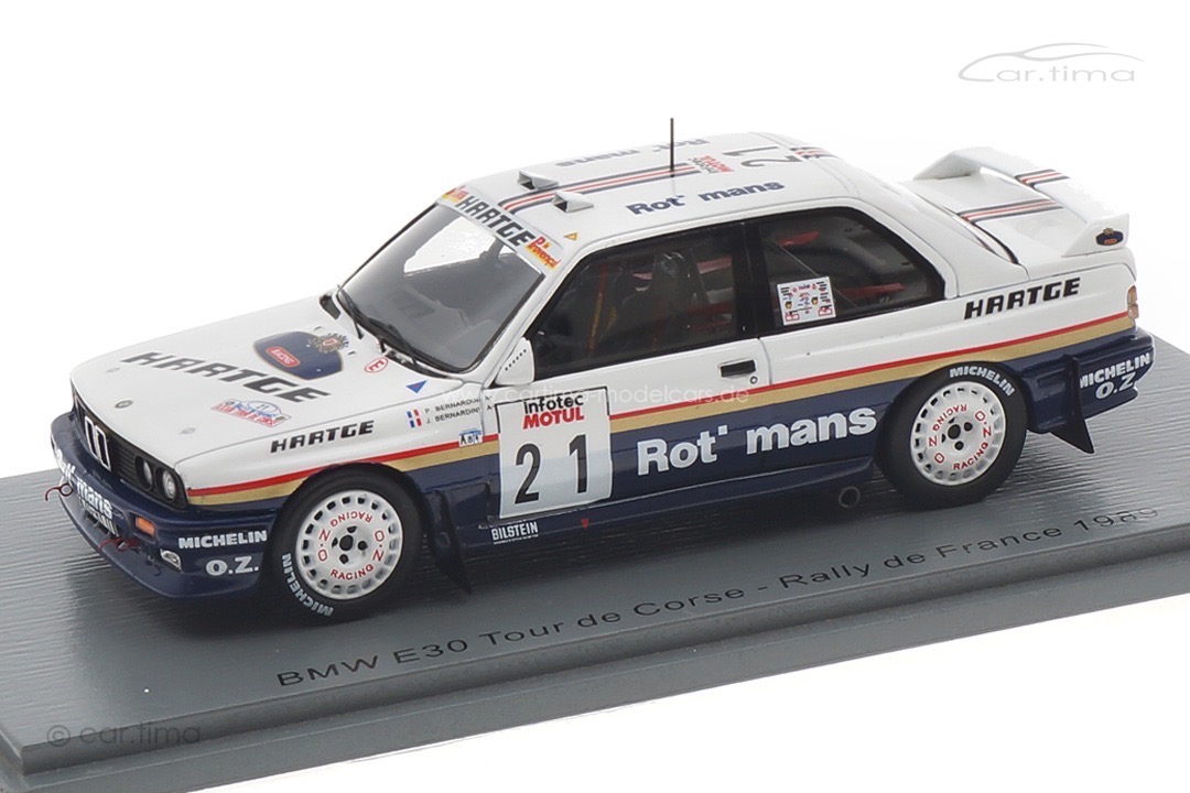 BMW E30 Tour de Corse Rallye de France 1989 Bernardini/Bernardini Spark 1:43 S8485 BMW E30 Tour de Corse Rallye de France 1989 Bernardini/Bernardini Spark 1:43 S8485
