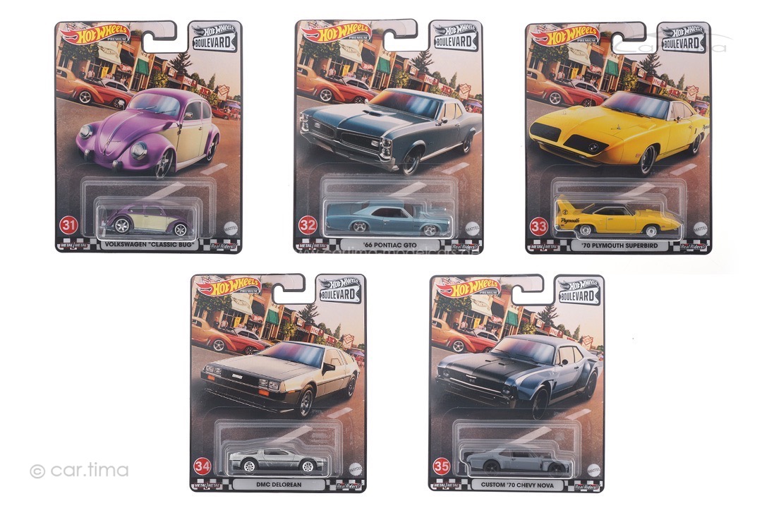Boulevard Series Set 2021 Premium 5 Car-Set Real Riders Hot Wheels 1:64 GJT68-979G