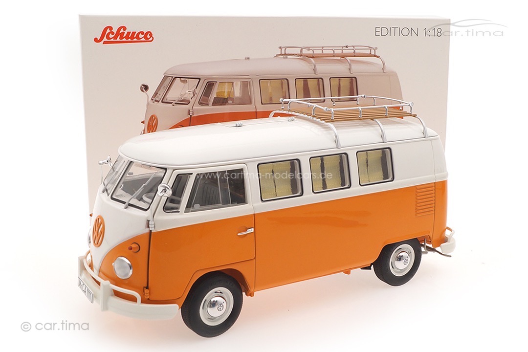 Volkswagen T1 Campingbus weiß/orange Schuco 1:18 450060600