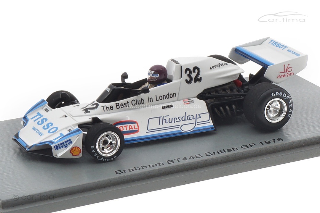 Brabham BT44B GP Großbritannien 1976 Bob Evans Spark 1:43 S7096 Brabham BT44B GP Großbritannien 1976 Bob Evans Spark 1:43 S7096