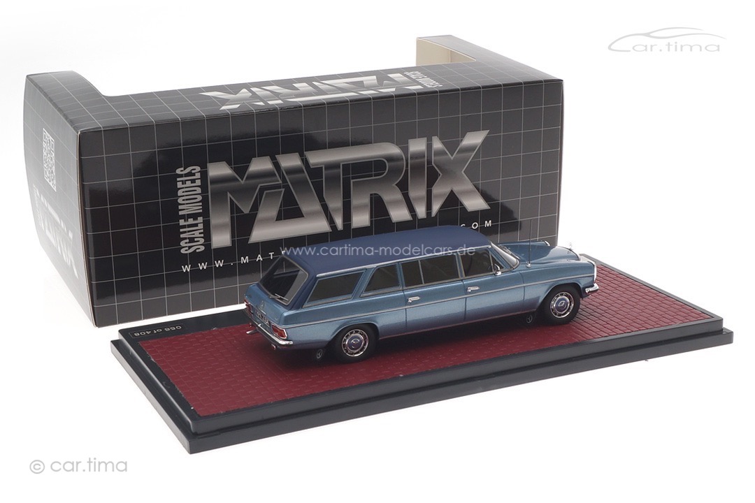 Mercedes-Benz W114 LWB Crayford Estate 1971 blau met. Matrix 1:43 MX51302-212