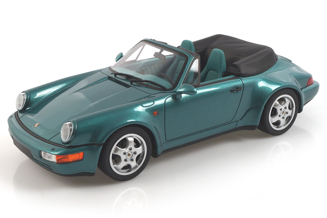 Porsche 911 (964) Cabriolet Turbo Look Wimbledon grün met. GT Spirit 1:18 GT294 Porsche 911 (964) Cabriolet Turbo Look Wimbledon grün met. GT Spirit 1:18 GT294