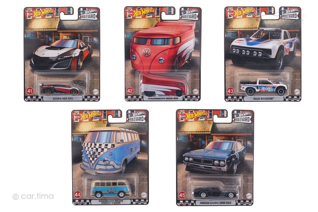 Boulevard Series Set 2021 Premium 5 Car-Set Real Riders Hot Wheels 1:64 GJT68-979J