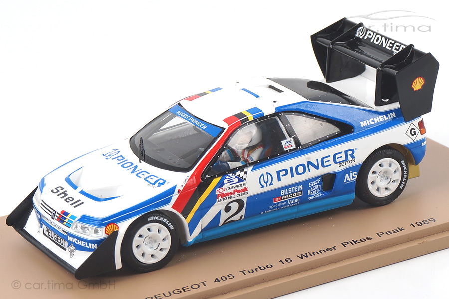 Peugeot 405 Turbo 16 Winner Pikes Peak 1989 Robby Unser Spark 1:43 43PP89 Peugeot 405 Turbo 16 Winner Pikes Peak 1989 Robby Unser Spark 1:43 43PP89