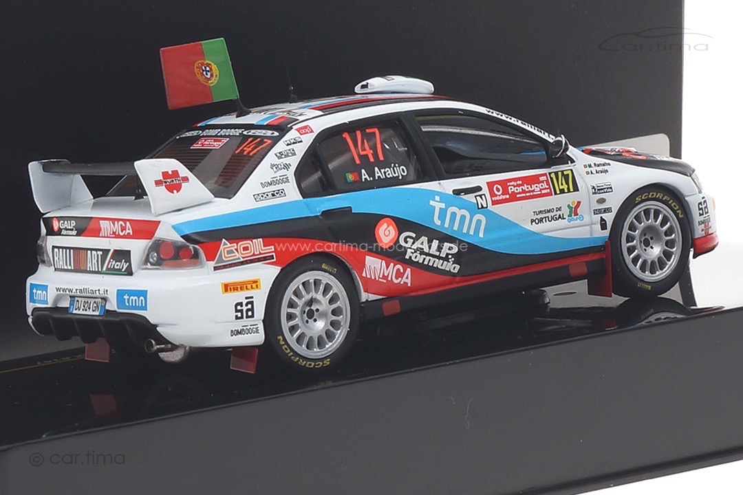 Mitsubishi Lancer EVO IX Rallye Portugal 2009 Araujo/Miguel IXO 1:43 RAM361