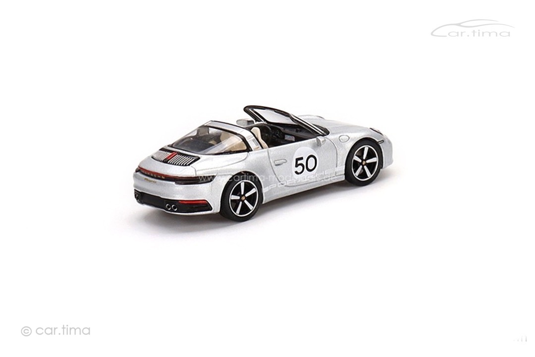 Porsche 911 (992) Targa 4S Heritage Design GT-Silber met. MINI GT 1:64 MGT00507-L
