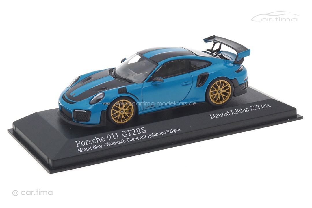 Porsche 911 (991 II) GT2 RS Weissach Paket Miami blau Minichamps 1:43 413067235