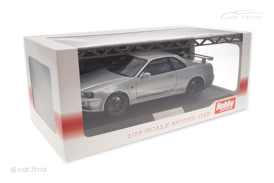 Nissan Skyline GT-R V-spec (BNR34) Sonic silver Hobby Japan 1:18 HJ1809S Nissan Skyline GT-R V-spec (BNR34) Sonic silver Hobby Japan 1:18 HJ1809S