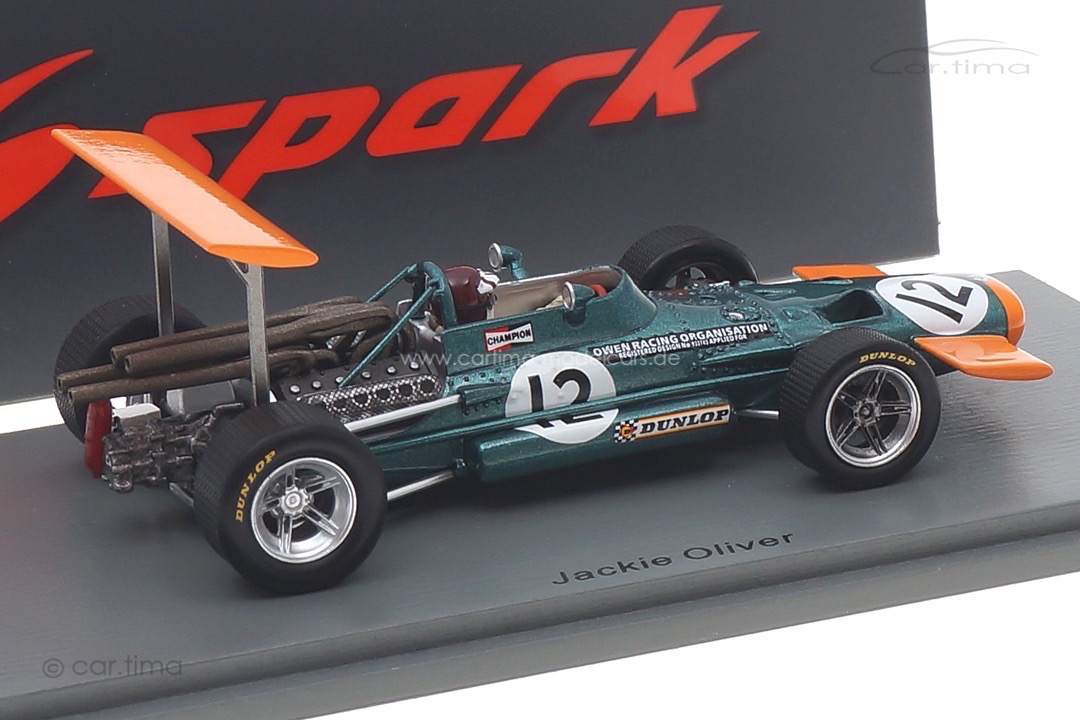 BRM P133 BRM V12 F1 GP Spanien Montjuic Park 1969 Jackie Oliver Spark 1:43 S5706