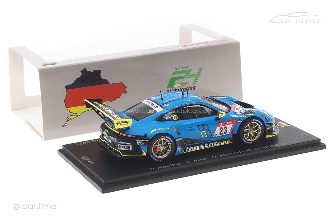 Porsche 911 GT3 R 24h Nürburgring 2021 Aust/Menzel/Neuffer/Seefried Spark 1:43 SG757