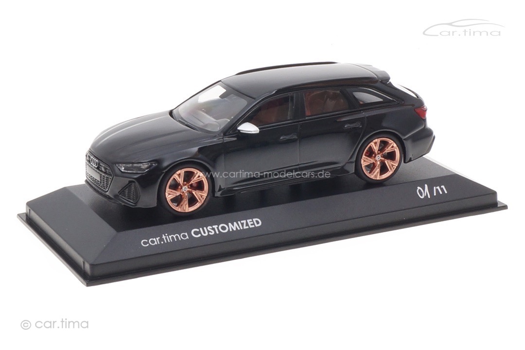 Audi RS6 Avant Schwarz/Rad Cuprum Minichamps car.tima CUSTOMIZED 1:43