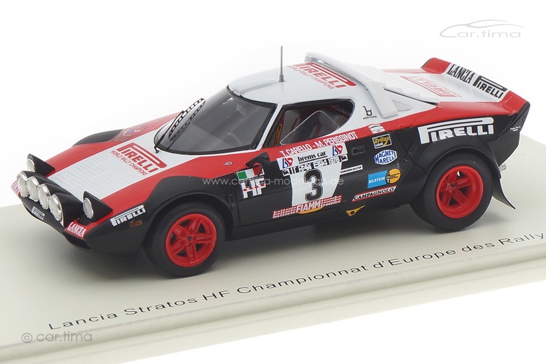 Lancia Stratos HF Championnat d'Europe des Rallyes 1978 Carello/Perissinot Spark 1:43 S9093 Lancia Stratos HF Championnat d'Europe des Rallyes 1978 Carello/Perissinot Spark 1:43 S9093