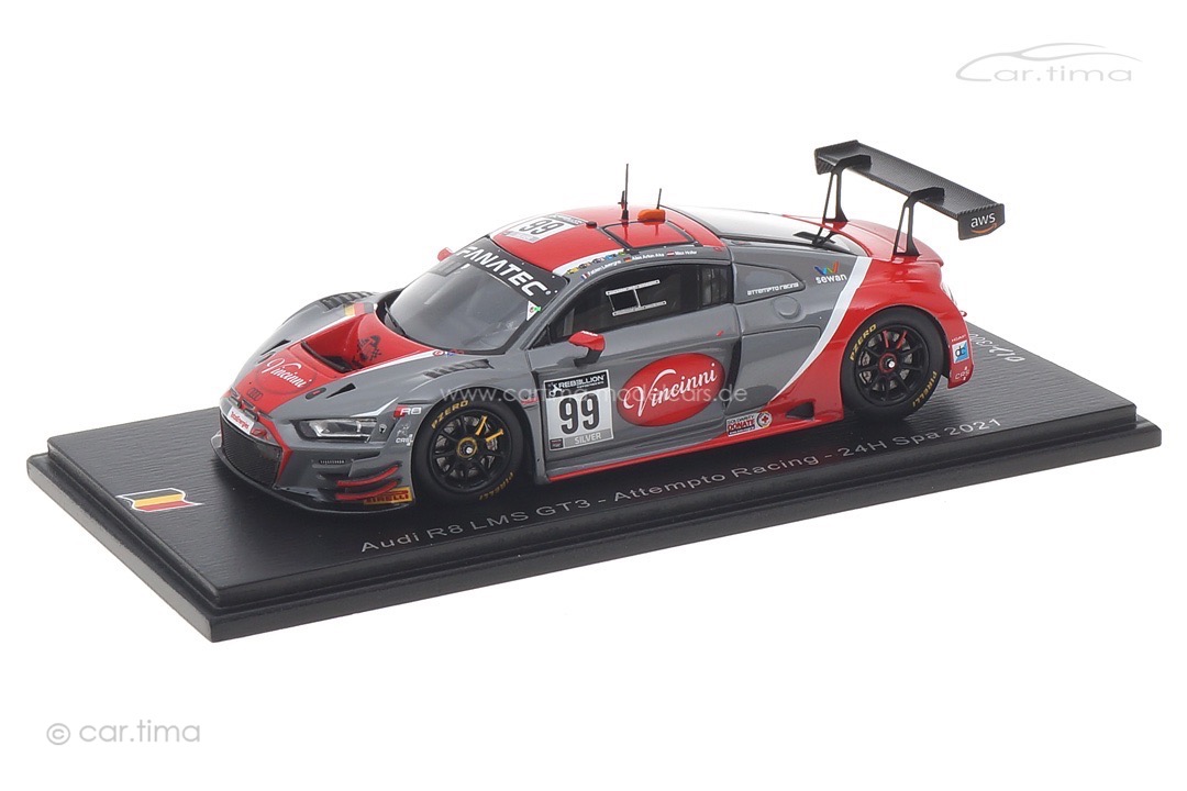 Audi R8 LMS GT3 24h Spa 2021 Lavergne/Hofer/Aka Spark 1:43 SB443 Audi R8 LMS GT3 24h Spa 2021 Lavergne/Hofer/Aka Spark 1:43 SB443