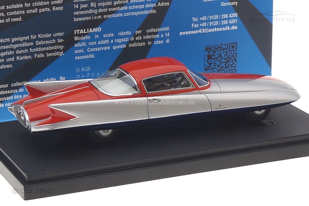 Ghia Streamline X Coupe "Gilda" silber/rot Avenue43 1:43 60074 Ghia Streamline X Coupe "Gilda" silber/rot Avenue43 1:43 60074