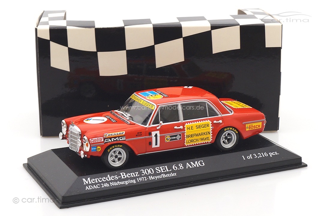 Mercedes-Benz 300 SEL 6.8 24h Nürburgring 1972 Betzler/Heyer Minichamps 1:43 400723401