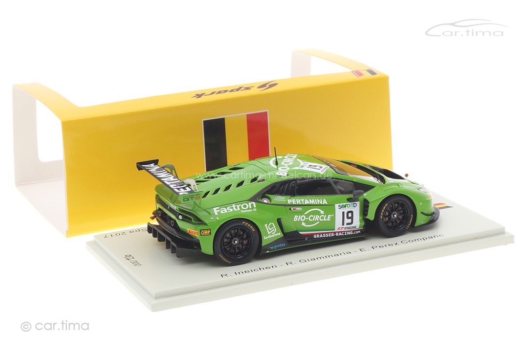 Lamborghini Huracán GT3 24h Spa 2017 Ineichen/Giammaria/Perez Companc Spark 1:43 SB296