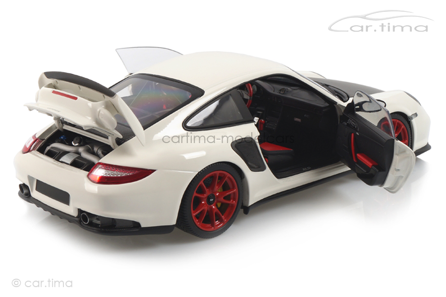 Porsche 911 (997 II) GT2 RS 2011 weiß/rote Felgen Minichamps 1:18 100069400R
