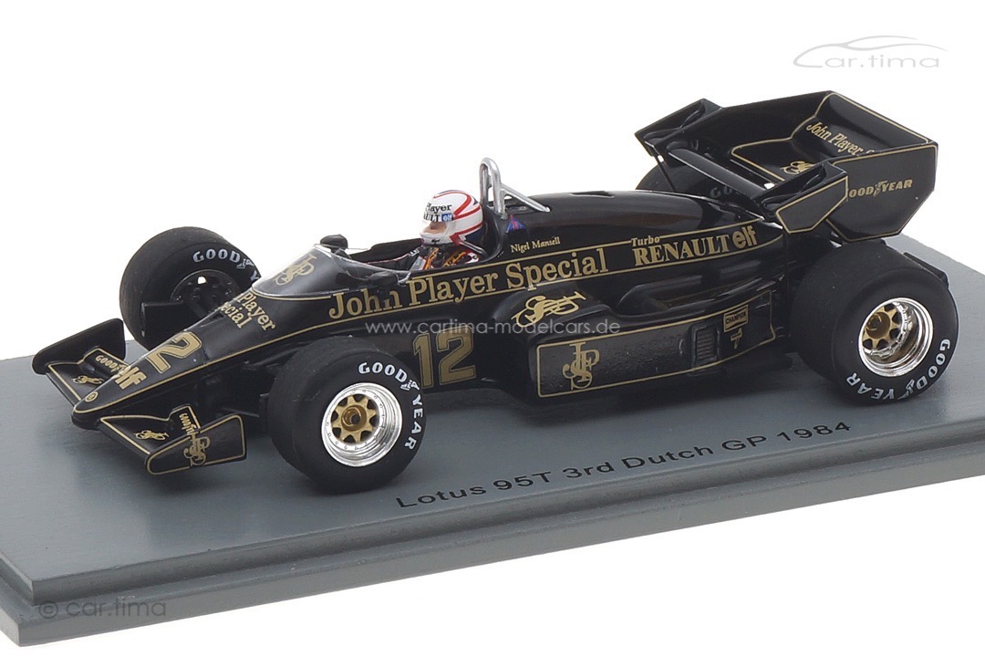 Lotus 95T GP Niederlande 1984 Nigel Mansell Spark 1:43 S7291 Lotus 95T GP Niederlande 1984 Nigel Mansell Spark 1:43 S7291