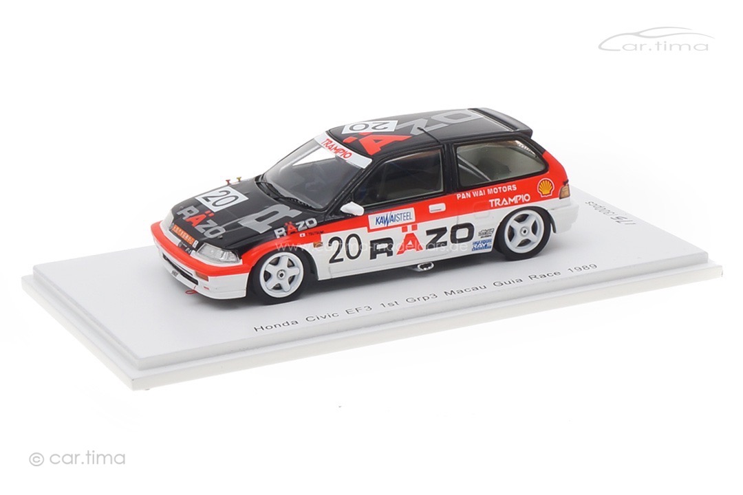 Honda Civic EF3 Macau Guia Race1989 Tsutsumi Spark 1:43 SA125 Honda Civic EF3 Macau Guia Race1989 Tsutsumi Spark 1:43 SA125