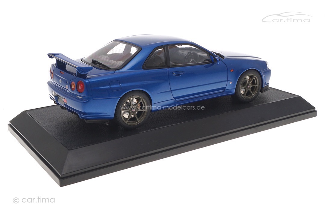 Nissan Skyline GT-R V-spec (BNR34) Bayside blue Hobby Japan 1:18 HJ1809BL Nissan Skyline GT-R V-spec (BNR34) Bayside blue Hobby Japan 1:18 HJ1809BL