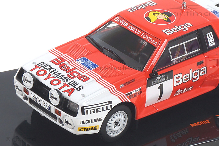 Toyota Celica Turbo Rallye Haspengouw Kankkunen/Gallagher IXO 1:43 RAC282 Toyota Celica Turbo Rallye Haspengouw Kankkunen/Gallagher IXO 1:43 RAC282