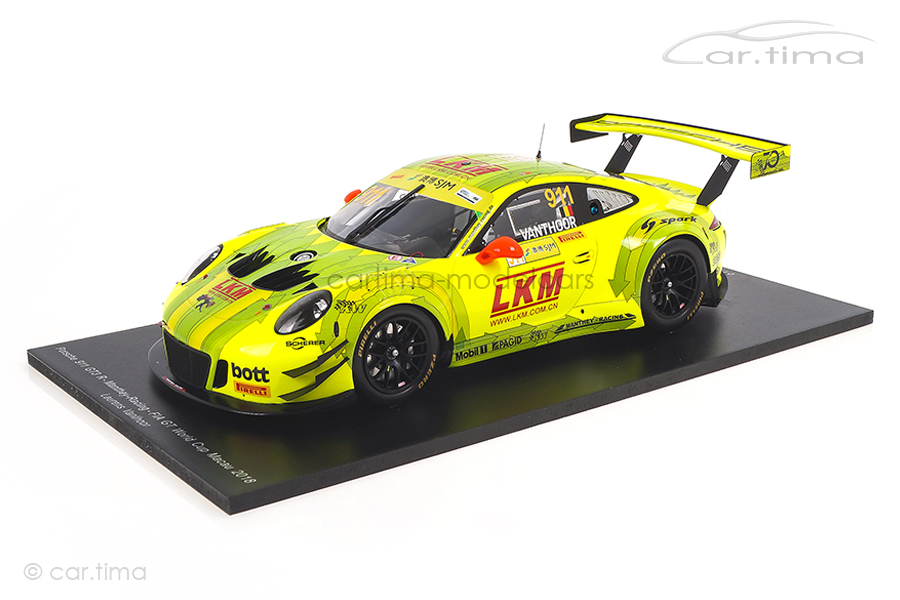 Porsche 911 GT3 R Macau 2018 Laurens Vanthoor Spark 1:18 18SA021