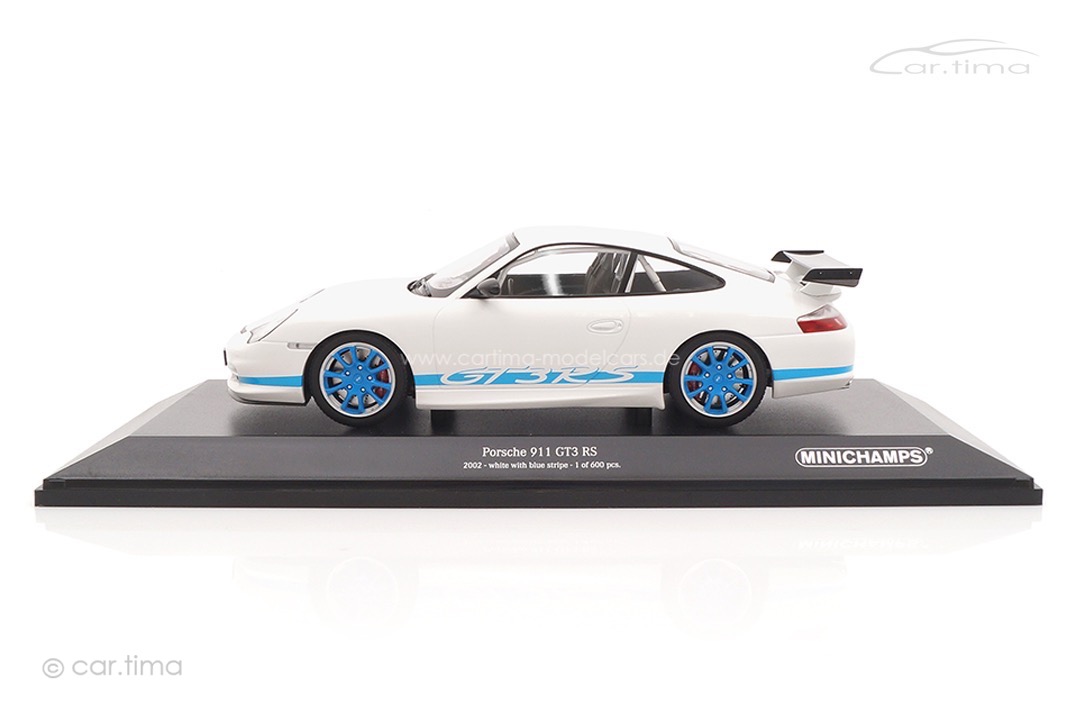 Porsche 911 (996) GT3 RS Weiß/blau Minichamps 1:18 155062021