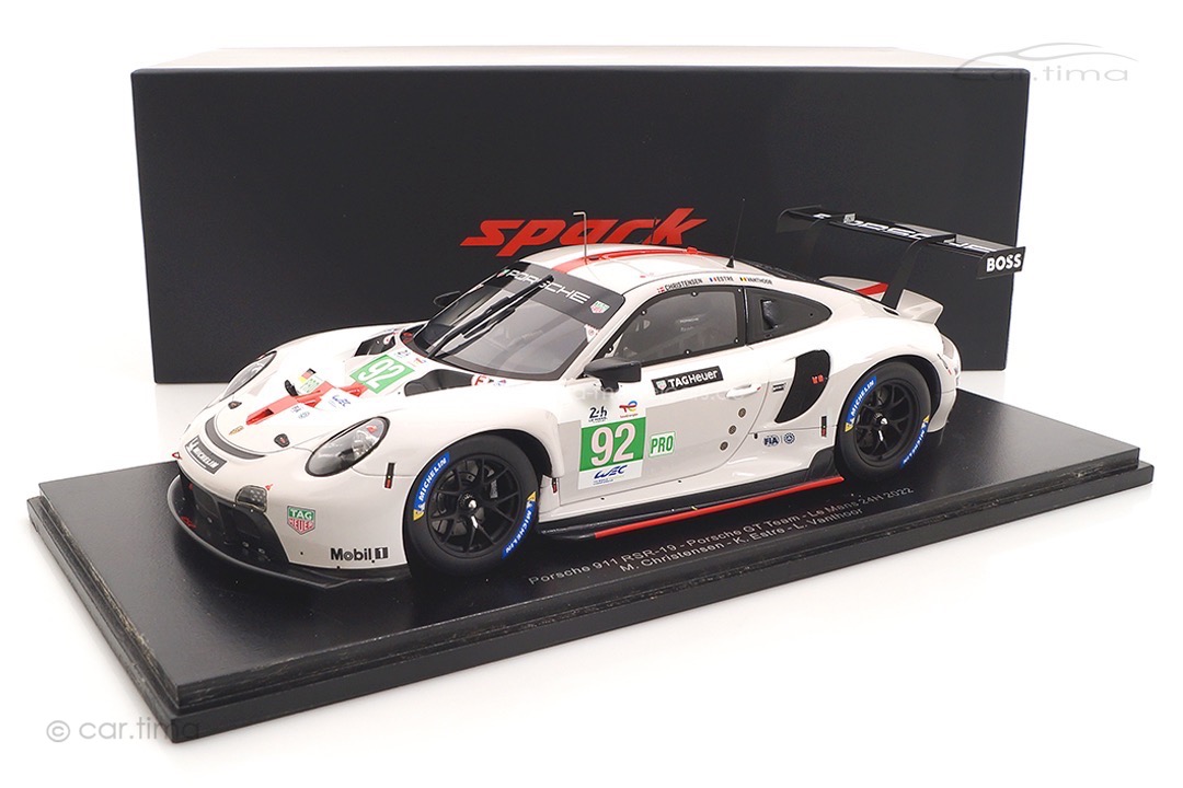 Porsche 911 RSR-19 Christensen/Estre/Vanthoor 24h Le Mans 2022 Spark 1:18 18S819
