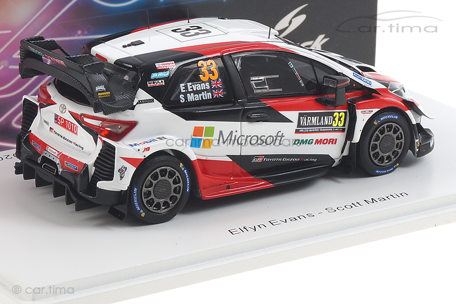 Toyota Yaris WRC Winner Rallye Sweden 2020 Evans/Martin Spark 1:43 S6568 Toyota Yaris WRC Winner Rallye Sweden 2020 Evans/Martin Spark 1:43 S6568