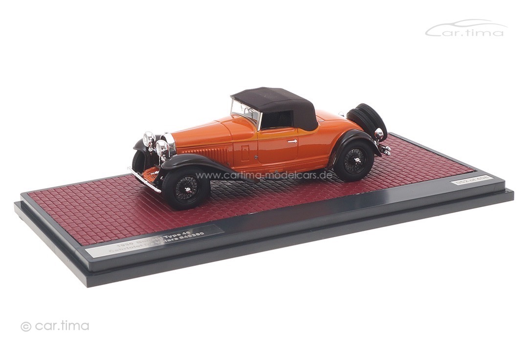 Bugatti Type 46 Cabriolet de Villars 1930 orange geschlossen Matrix 1:43 MX50205-062 Bugatti Type 46 Cabriolet de Villars 1930 orange geschlossen Matrix 1:43 MX50205-062