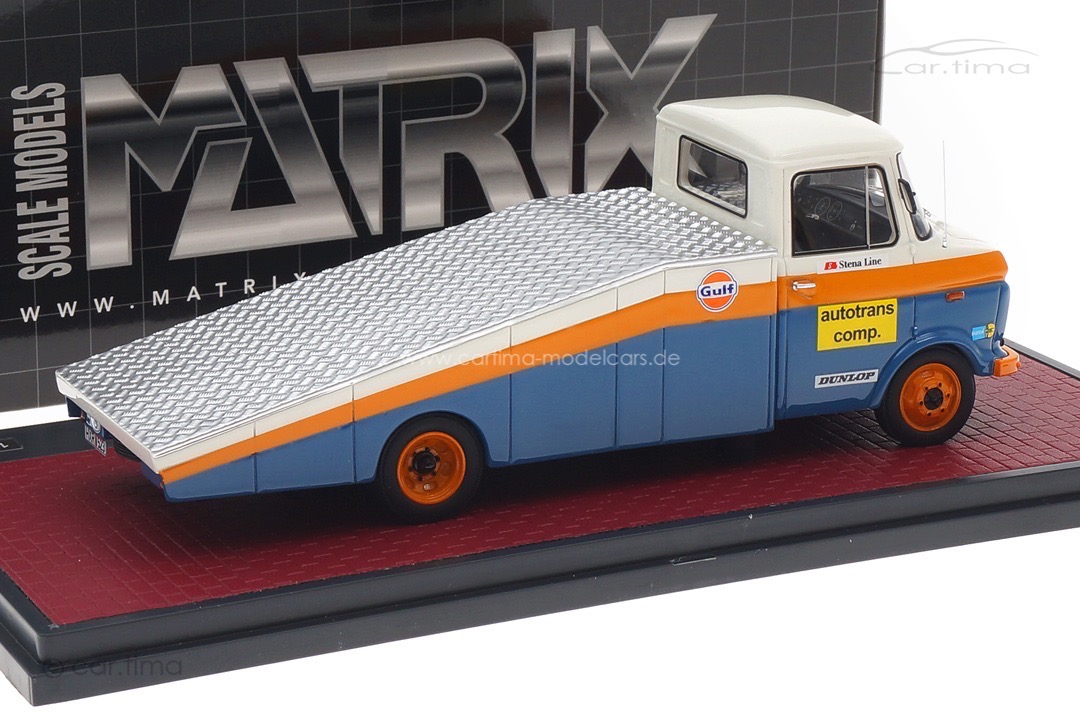 Opel Blitz Porsche Gulf Renntransporter Matrix 1:43 MX51502-012 Opel Blitz Porsche Gulf Renntransporter Matrix 1:43 MX51502-012