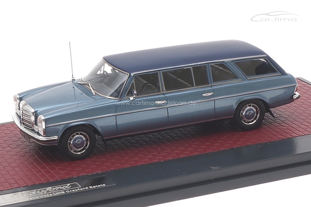 Mercedes-Benz W114 LWB Crayford Estate 1971 blau met. Matrix 1:43 MX51302-212
