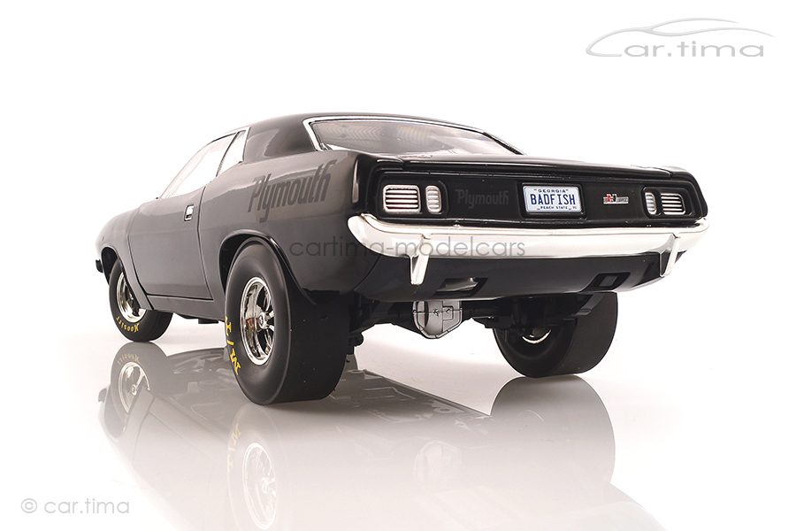 Plymouth Cuda Drag Car schwarz ACME 1:18 A1806110 Plymouth Cuda Drag Car schwarz ACME 1:18 A1806110