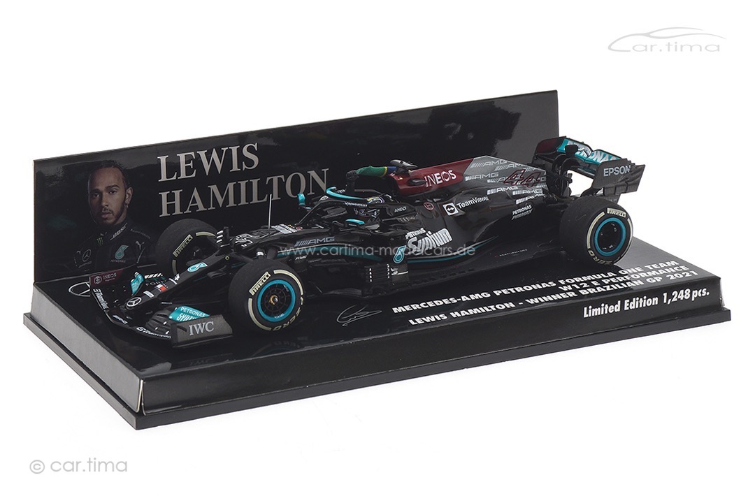 Mercedes-AMG Petronas F1 W12 Winner GP Brasilien 2021 Lewis Hamilton Minichamps 1:43 410212044