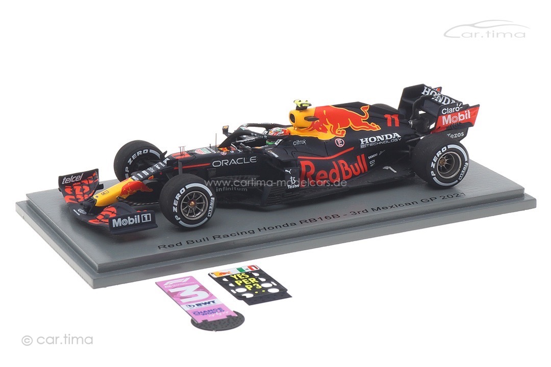 Red Bull Racing RB16B GP Mexiko 2021 Sergio Perez/No.3 board Spark 1:43 S7850
