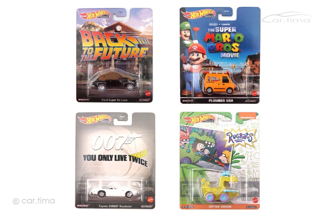 Retro Entertainment Premium 4 Car-Set Real Riders Hot Wheels 1:64 DMC55-978P