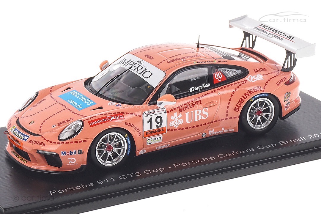 Porsche 911 GT3 Cup Carrera Cup Brasilien 2018 Filho/Mello Spark 1:43 S8503 Porsche 911 GT3 Cup Carrera Cup Brasilien 2018 Filho/Mello Spark 1:43 S8503