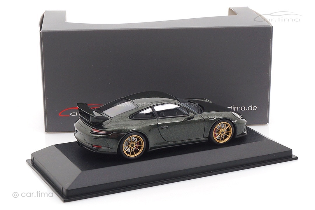 Porsche 911 (991 II) GT3 Oakgrün/Rad gold Minichamps car.tima CUSTOMIZED 1:43