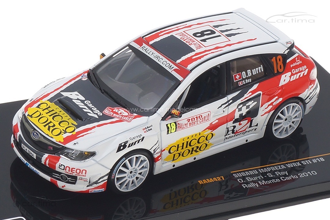 Subaru Impreza WRX STI Rallye Monte Carlo 2010 Burri/Rey IXO 1:43 RAM427