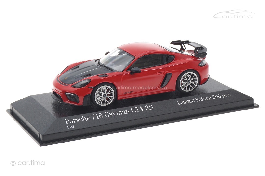 Porsche 718 (982) Cayman GT4 RS Weissach Paket Indischrot/Rad silber Minichamps 1:43 413069714 Porsche 718 (982) Cayman GT4 RS Weissach Paket Indischrot/Rad silber Minichamps 1:43 413069714