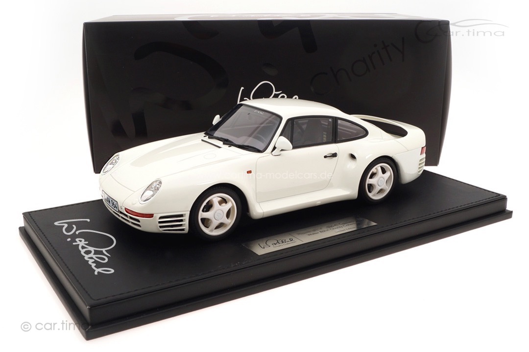 Porsche 959 Grandprix-weiß Originalsignatur Walter Röhrl car.tima 1:18 CAR01825029-SIG