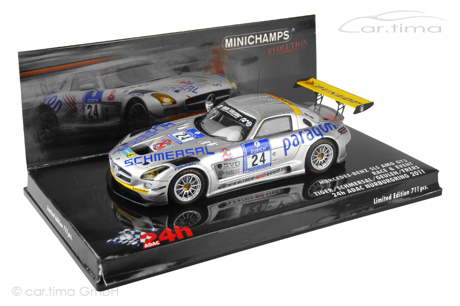 Mercedes-Benz SLS AMG GT3 24h Nürburgring 2011 Tiger/Schmersal Minichamps 1:43 437110324
