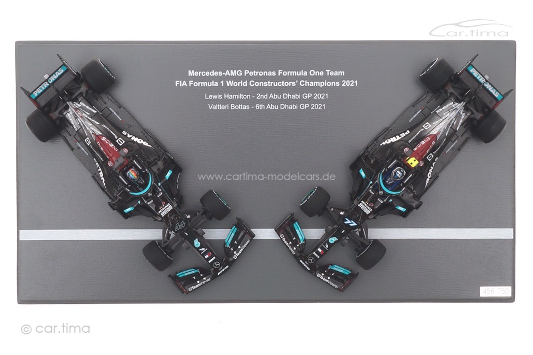 Set Mercedes-AMG Petronas W12 E Formula 1 Constructor's Champion 2021 Hamilton/Bottas Spark 1:43 Set Mercedes-AMG Petronas W12 E Formula 1 Constructor's Champion 2021 Hamilton/Bottas Spark 1:43